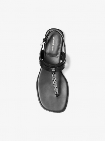 MICHAEL Michael Kors Marcia Embellished Leather Sandal