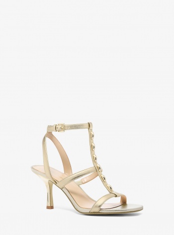 MICHAEL Michael Kors Nara Studded Metallic Leather Sandal