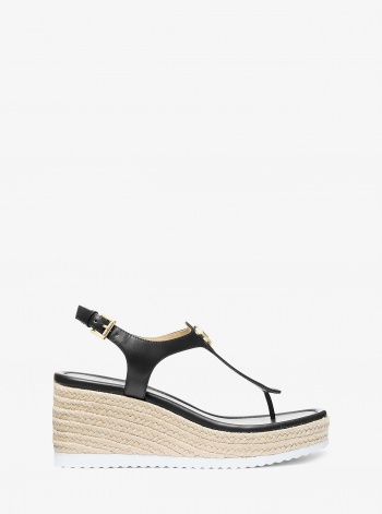MICHAEL Michael Kors Val Leather Thong Wedge Sandal