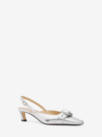 MICHAEL Michael Kors Jaden Metallic Crushed Leather Slingback Pump