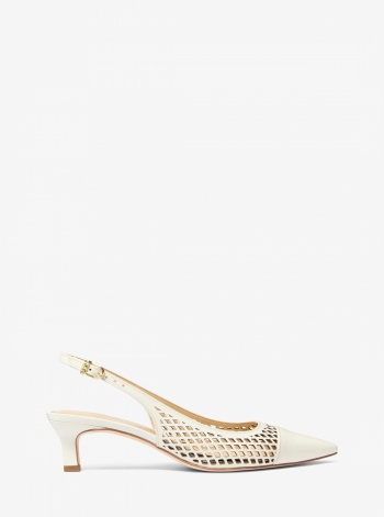 Michael Kors Amara Laser-Cut Leather Slingback Pump