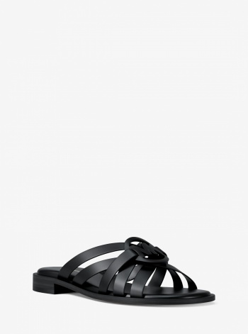 Michael Kors Erika Leather Slide Sandal