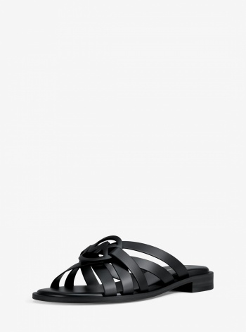 Michael Kors Erika Leather Slide Sandal