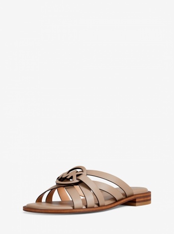 Michael Kors Erika Leather Slide Sandal