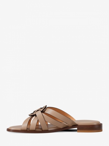 Michael Kors Erika Leather Slide Sandal