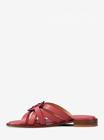 Michael Kors Erika Leather Slide Sandal