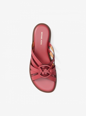 Michael Kors Erika Leather Slide Sandal