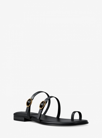 Michael Kors Kya Leather Flat Sandal