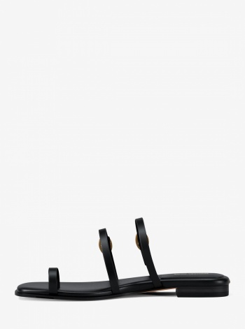 Michael Kors Kya Leather Flat Sandal