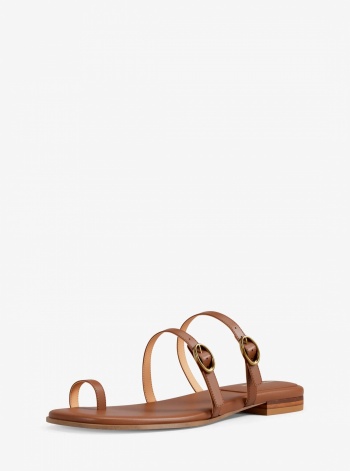Michael Kors Kya Leather Flat Sandal