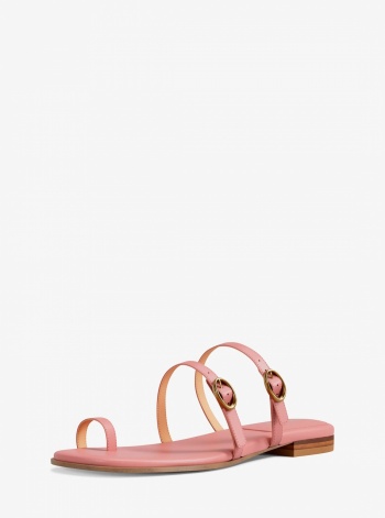 Michael Kors Kya Leather Flat Sandal