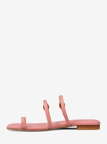 Michael Kors Kya Leather Flat Sandal