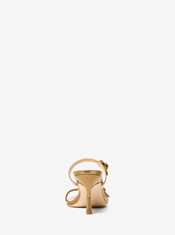 Michael Kors Kya Metallic Leather Sandal