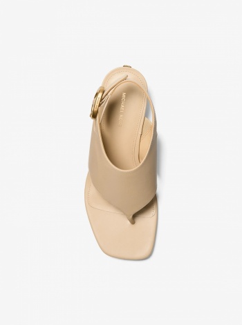 Michael Kors Kya Flex Leather Thong Sandal