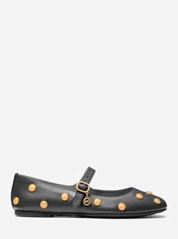 Michael Kors Nellie Flex Studded Leather Ballet Flat