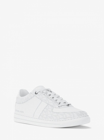 Michael Kors Mens Brady Signature Logo and Leather Sneaker