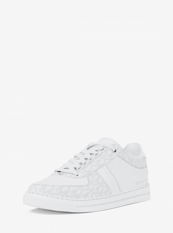 Michael Kors Mens Brady Signature Logo and Leather Sneaker