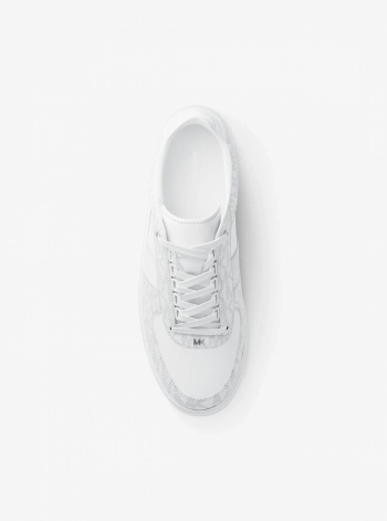 Michael Kors Mens Brady Signature Logo and Leather Sneaker