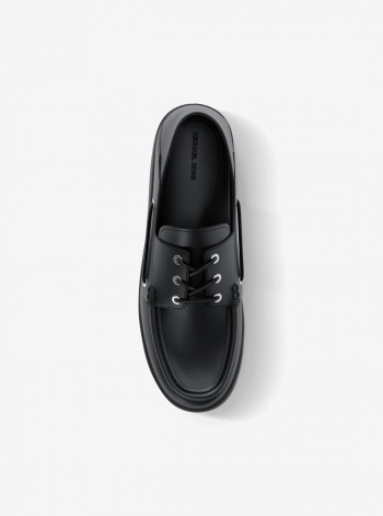 Michael Kors Mens Aiden Leather Boat Shoes