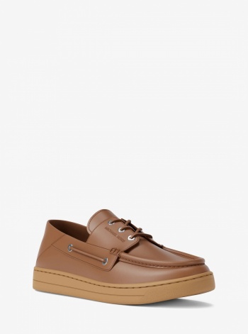 Michael Kors Mens Aiden Leather Boat Shoes