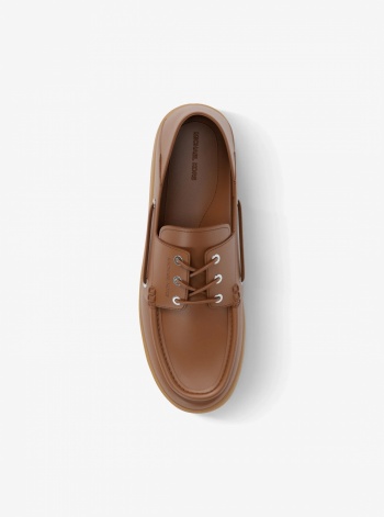 Michael Kors Mens Aiden Leather Boat Shoes