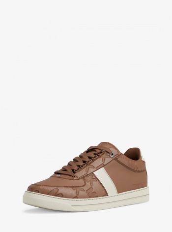 Michael Kors Mens Brady Logo Embossed Leather Sneaker