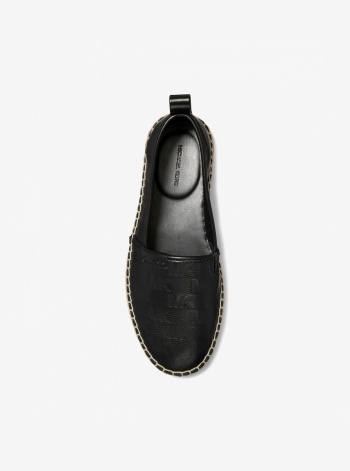 Michael Kors Mens Elias Logo Embossed Leather Espadrille