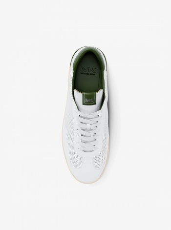 Michael Kors Mens Wilton Perforated Leather Sneaker