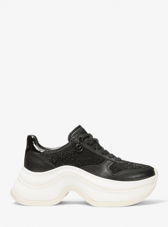 MICHAEL Michael Kors Arla Embellished Leather Trainer