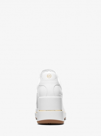 MICHAEL Michael Kors Emmy Leather and Mesh Wedge Trainer