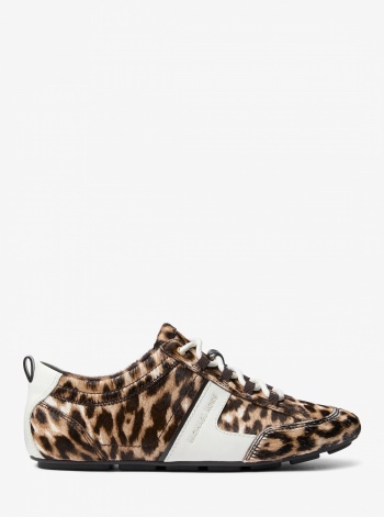 Michael Kors Keely Leopard Print Calf Hair Trainer