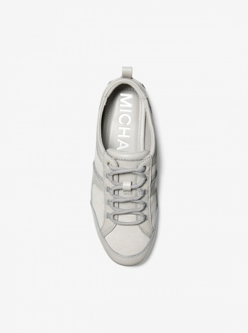 Michael Kors Keely Suede and Leather Trainer