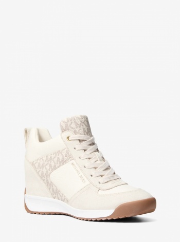 Michael Kors Nikko S2 Suede and Leather Wedge Trainer