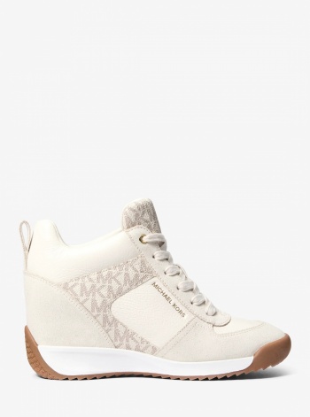 Michael Kors Nikko S2 Suede and Leather Wedge Trainer