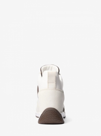 Michael Kors Nikko S2 Suede and Leather Wedge Trainer