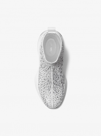 MICHAEL Michael Kors Zuma Embellished Stretch Knit Sock Sneaker