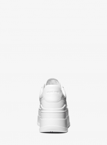 MICHAEL Michael Kors Hayes Snake Embossed Leather Platform Sneaker