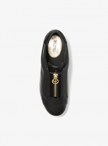 Michael Kors Keaton Leather Zip-Up Sneaker