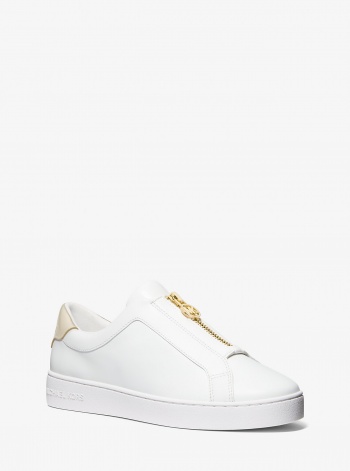 MICHAEL Michael Kors Keaton Leather Zip-Up Sneaker