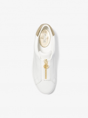 MICHAEL Michael Kors Keaton Leather Zip-Up Sneaker