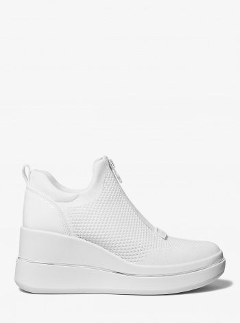 Michael Kors Emmy Mesh Zip-Up Wedge Trainer