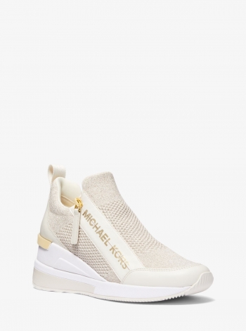 MICHAEL Michael Kors Willis Metallic Stretch Knit Trainer
