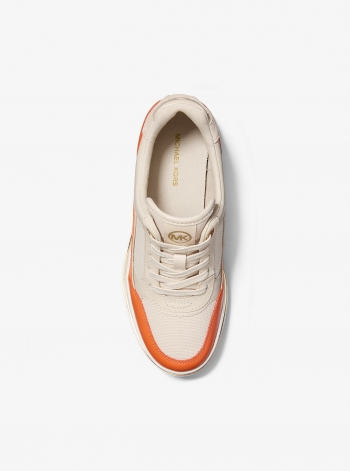 MICHAEL Michael Kors Emmy Leather and Canvas Wedge Trainer