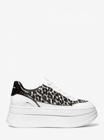 Michael Kors Hayes Leopard Print Calf Hair Platform Sneaker