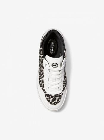 Michael Kors Hayes Leopard Print Calf Hair Platform Sneaker