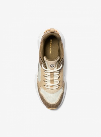 Michael Kors Bowie Signature Logo and Mesh Trainer