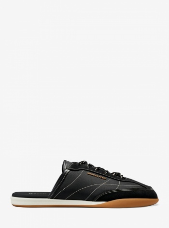Michael Kors Nolan Nylon and Suede Mule