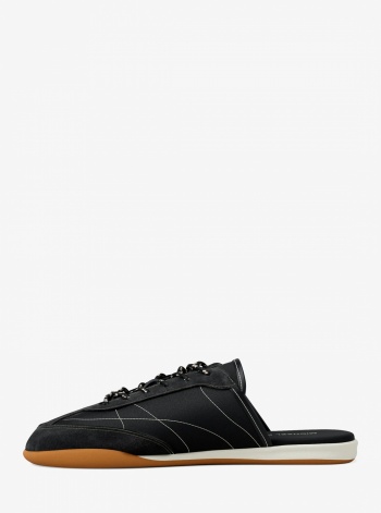 Michael Kors Nolan Nylon and Suede Mule