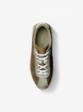 Michael Kors Rhodes Color-Block Suede Trainer