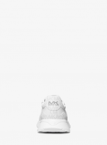 Michael Kors Mens Dax Pebbled Leather and Logo Trainer